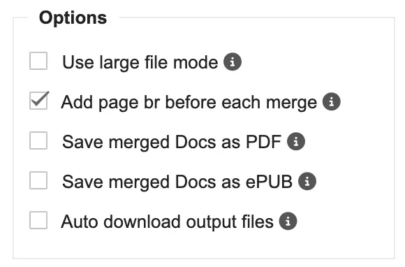 adding page break while merging multiple word documents