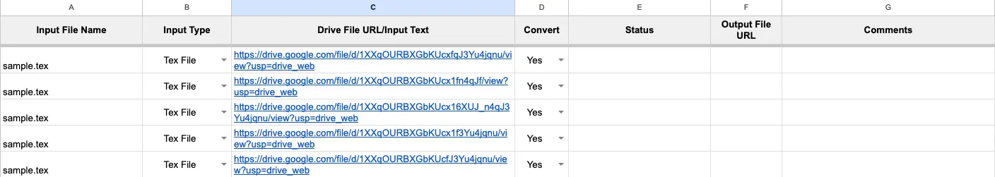 Bulk Convert LaTeX into Google Docs