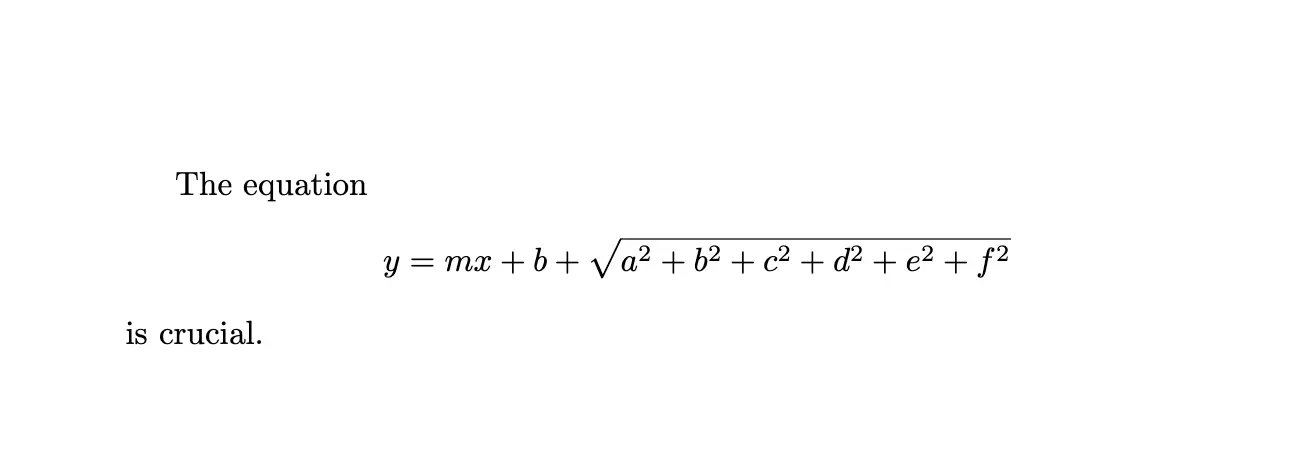 Wrapping equations in Inline math mode