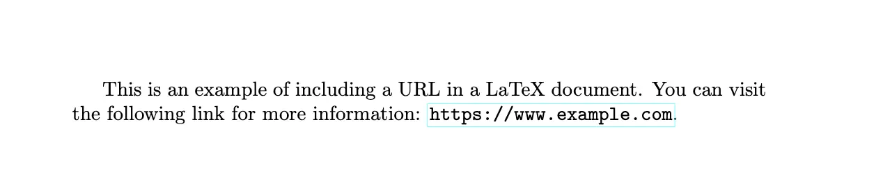 Using URL in latex using URL package