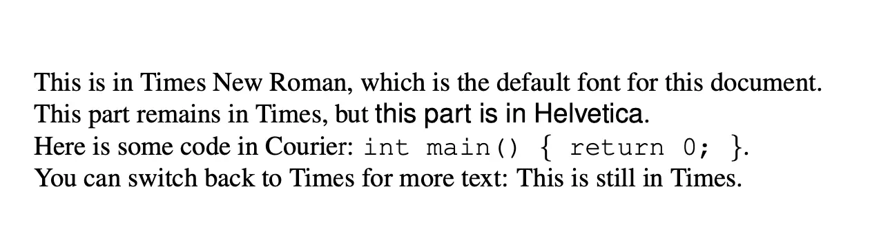 Using Different Font Packages in LaTeX