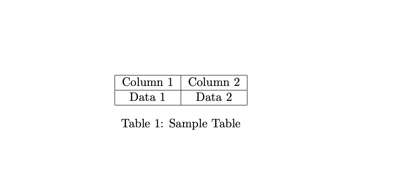 Referring the table using \ref keyword