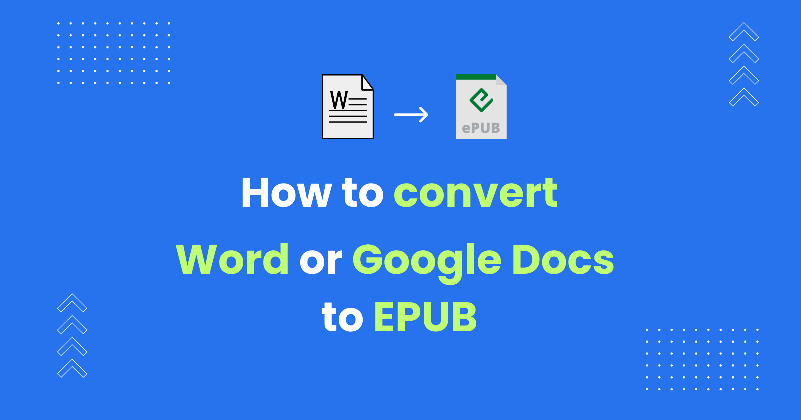 This tutorial explains how to convert a Microsoft Word document or a Google Doc into an EPUB format.