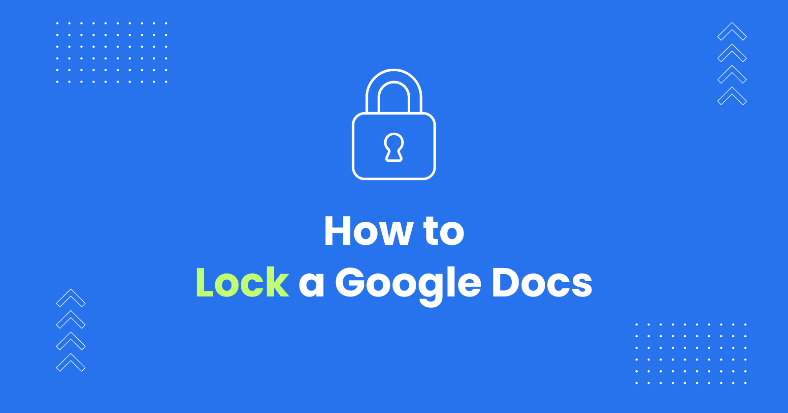 This tutorial teaches you how to lock a Google Docs and protecting from making any edits, comments and suggestion.