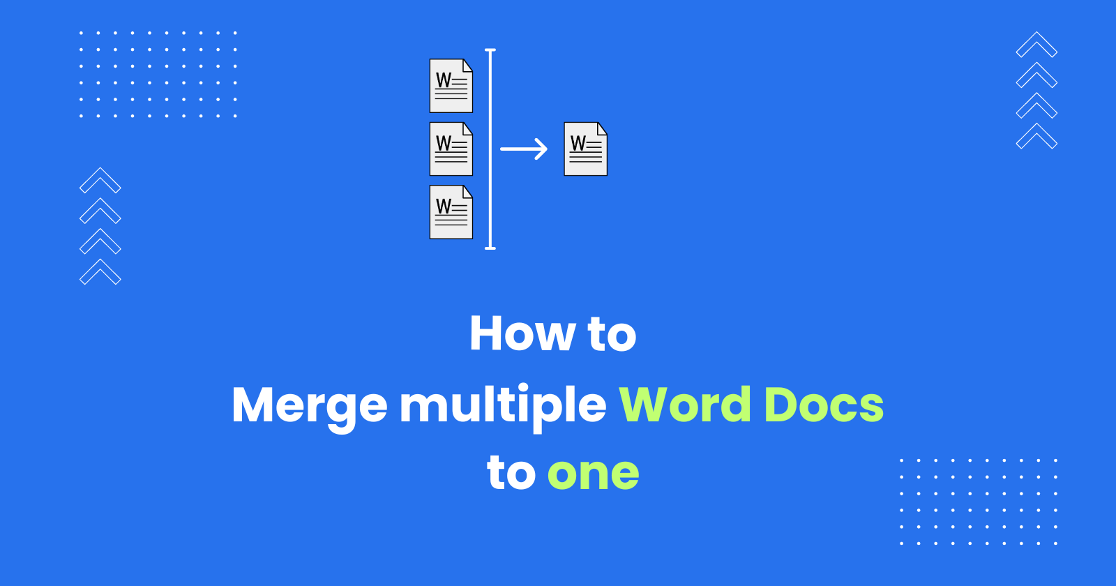 This article explains how to merge multiple Word documents into one and optionally export it as a PDF or an EPub file